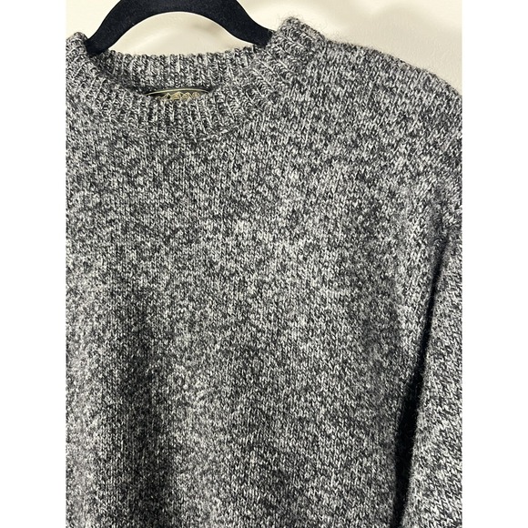 Vintage 90s Eddie Bauer Charcoal Wool Crewneck Sweater USA Made Size Small (N) - Picture 5 of 9